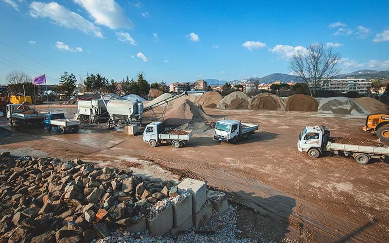 Vista panoramica dell'area di stoccaggio